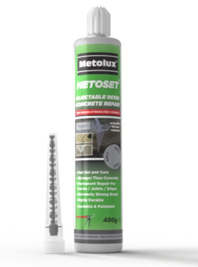 Metoset two-component injection concrete repair resin